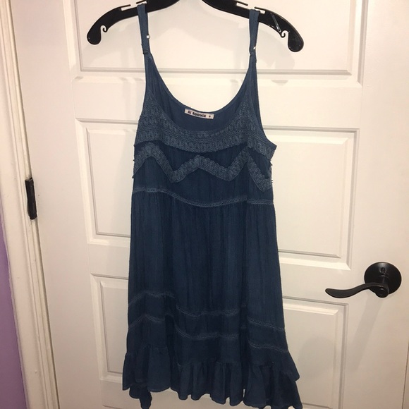 Blue Spaghetti Strap Flow Dress - Picture 1 of 2